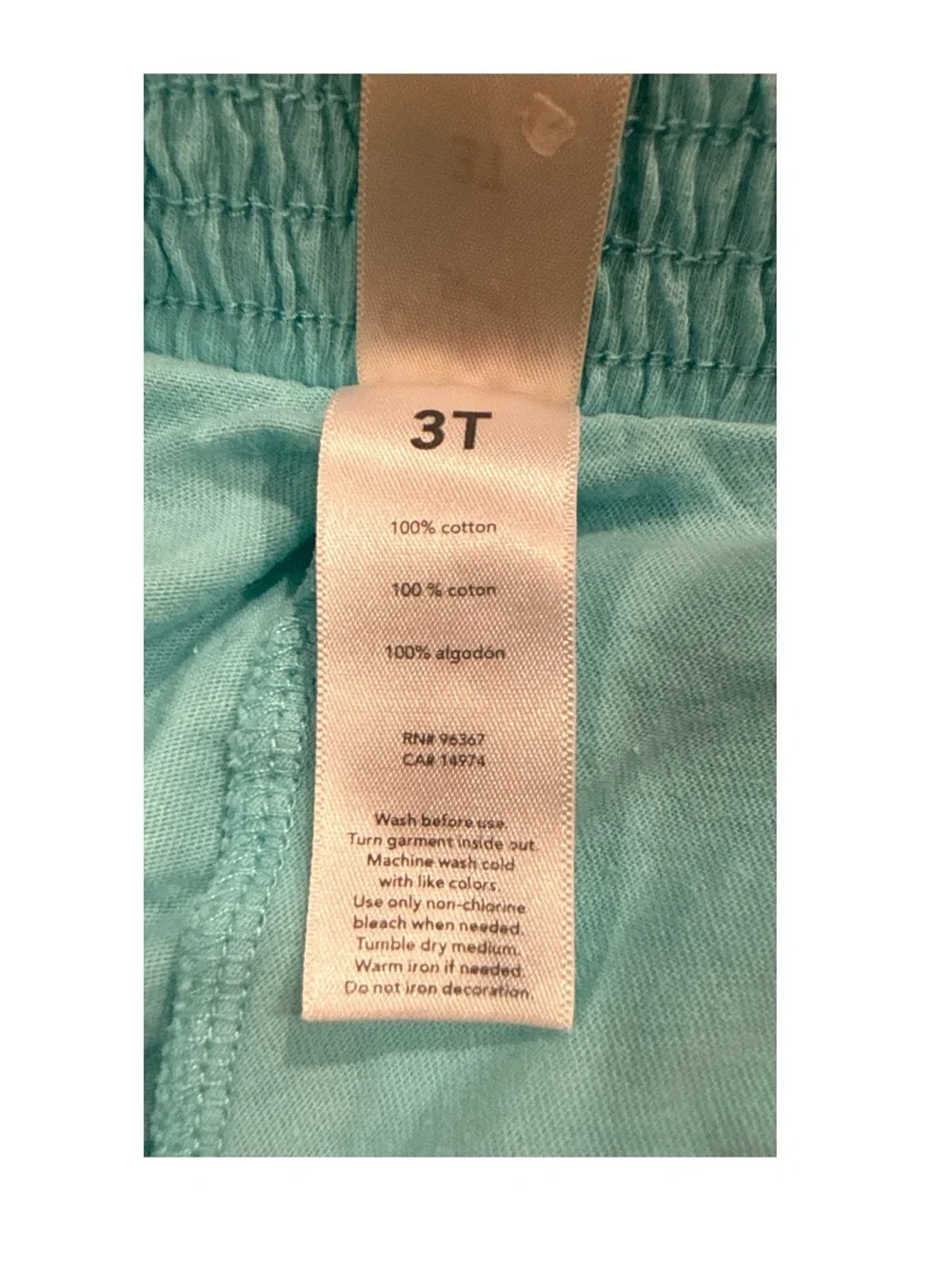 Oshkosh B'Gosh Toddler Girls Aqua Skort Skirt Summer Casual Classic, Size‎ 3T